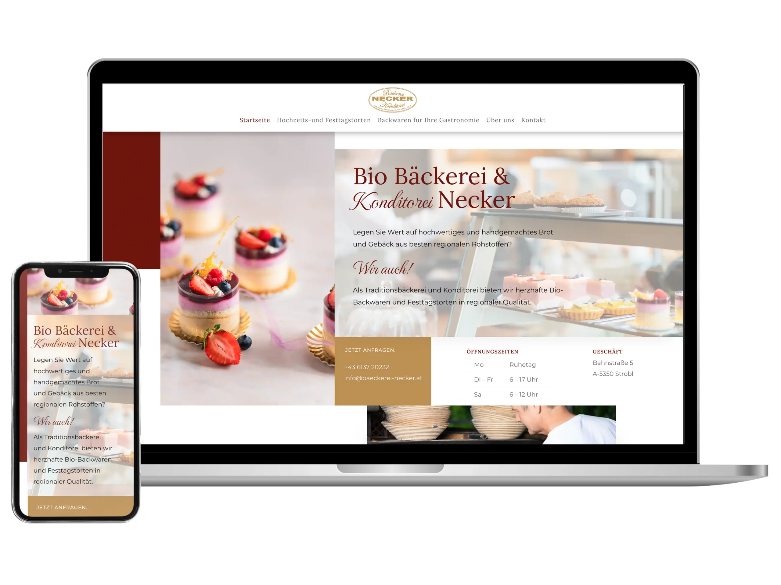 Bäckerei Necker-Referenzwebsite